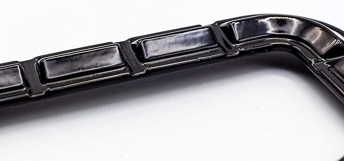 Creathome 3D Brilliance Black License Plate Frames, Pure Zinc Alloy Metal with Chain Patterned