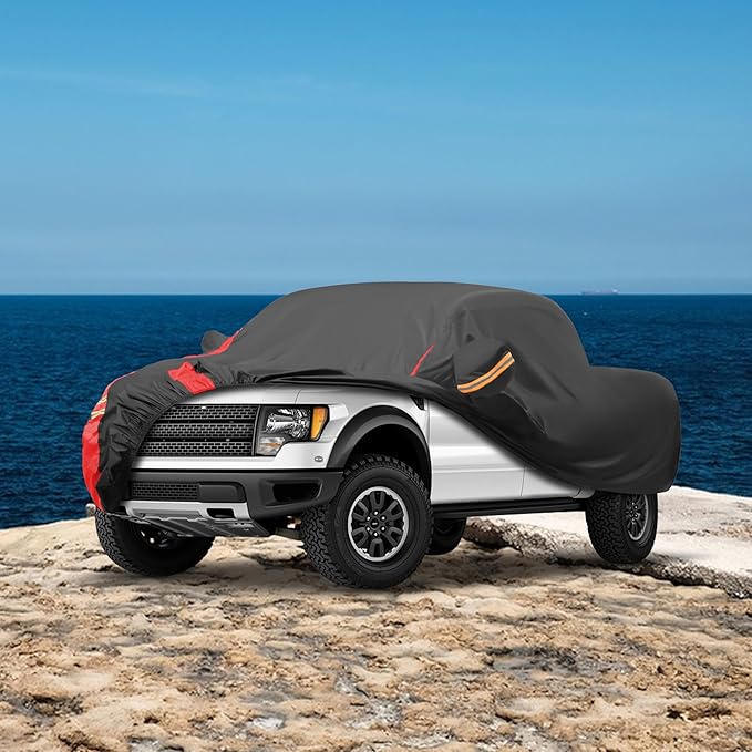 Car Cover Outdoor Automobiles Waterproof All Weater Truck Cover for Chevy Silverado, GMC Sierra, Ford F150/F 150 Heavy Duty Outdoor Pickup Cover Snow Uv Sun Protection