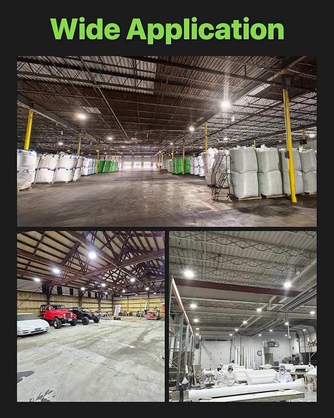 150W UFO LED High Bay Light 6-Pack 150LM/W 22,500LM High Bay Led Shop Lights 100-277V IP65 Waterproof Commercial Warehouse Lighting Fixture 5000K Daylight for Garage, Workshop, Factory, Gym