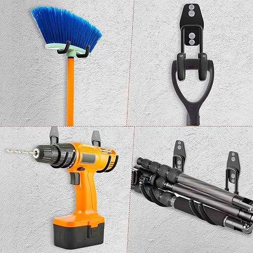 3-H Heavy Duty Garage Hooks [10 Pack] - 3-Round Welding Tech Holds 22lbs More - Thickened Steel Wall Mount for Ladders, Tools & Storage - Rustproof Utility Hardware