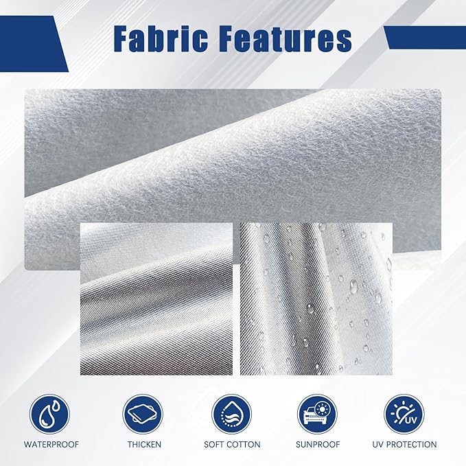 Kayme 6 Layers Car Cover Custom fit for Ford Mustang/Shelby (1964-2025) Waterproof All Weather for Automobiles, Outdoor Full Cover Rain Sun UV Protection.Silver