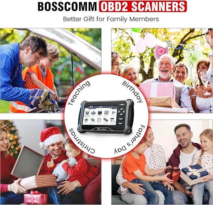BOSSCOMM IF742 OBD2 Scanner, ABS/SRS/Transmission/Check Engine Code Reader Scan Tool with 6 Resets, ABS Bleeding/Oil/EPB/SAS/Throttle/BMS, Car Scanner Diagnostic Tool for All Cars, Upgraded of IF740