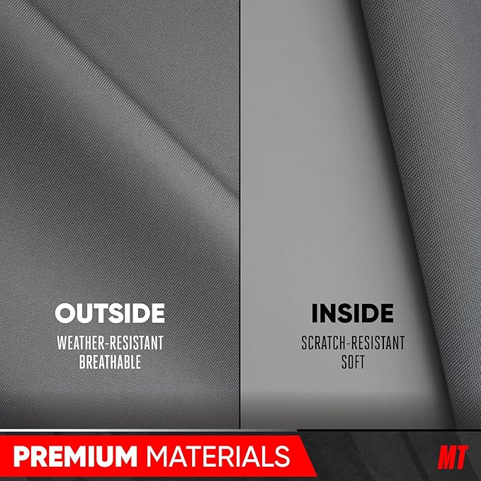 Motor Trend Breathable Lightweight Car Cover, Anti-Moisture Build-Up Water-Resistant Scratch-Resistant Travel-Friendly, Universal Fit for Cars SUVs Trucks Vans All-Weather Outdoor/Indoor, (XXL) 228" L