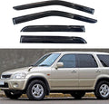 KPY Window Visor Compatible with Honda CR-V 1997-2001 (CRV), 4PC Rain Guard Side Window Vent Deflectors Tape-On Mugen Style, 1997 1998 1999 2000 2001
