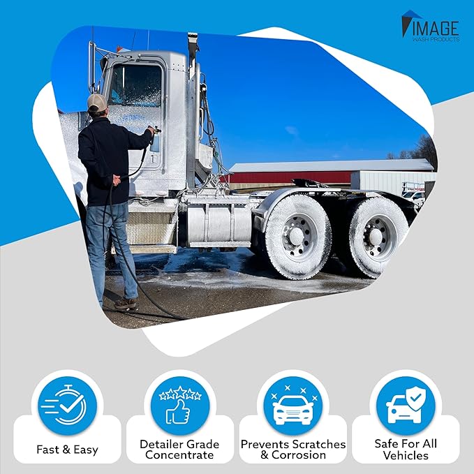 Image Wash Products Wax Replacement (Foamable) - Protectant for Any Size Vehicle. Foam On/Rinse Off (5 Gallon)