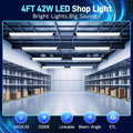 hykolity 5000K LED Shop Light Linkable, 4FT Daylight 42W LED Ceiling Lights for Garages, Workshops, Basements, Hanging or FlushMount, Power Cord with Pull Chain, 4400lm, ETL- 1 Pack