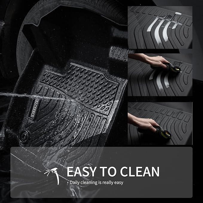 KELCSEECS® Floor Mats & Cargo Liner Custom for Mazda 3 2025 2024 2023 2022 2021 2020 2019(Only Fits Hatchback Models)All Weather Protection TPE Floor Liners Front & Rear Row Full Set Accessories Black