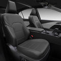 Leather Seat Covers for Toyota Camry 2025 LE SE Hybrid - Custom Fit Car Seat Cover Full Set, Luxury Waterproof Interior Accessories, Breathable Automotive Cushion Protectors, Black