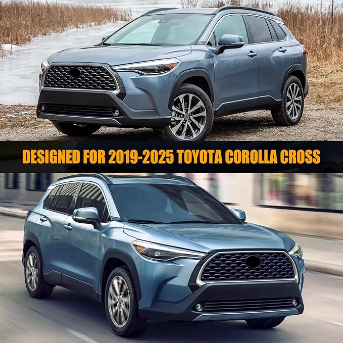 Waterproof Car Covers Replace for 2019-2025 Toyota Corolla Cross, Multilayer Heavy Duty with Cotton Liner All Weather Car Cover with Zipper Door, Windproof Bands for Snow Rain Dust Protection