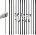 VVOKGO Rebar Stakes 36 Inch 16-Pack Concrete Form Stakes Heavy Duty Straight Ground Anchors, 3/8" Diameter Metal Steel Spikes with Chisel Point End for Plant Support, Garden Border,Landscape Edging