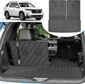 Original Cargo Mat Fit for Honda Pilot 2023-2025: Cargo Liner with Backrest Mat Behind 3rd Row Back Seat Protector - All Weather Protection Waterproof Trunk Mat with Back Seat Cover Pilot Accessories