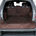 PETICON SUV Cargo Liner for Dogs, Waterproof Pet Cargo Cover Dog Seat Mat for SUVs Sedans Vans with Bumper Flap Protector, Non-Slip, Large Size Universal Fit, Brown