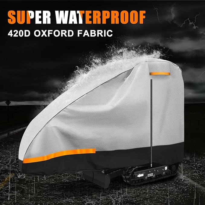 Car Cover Mini Excavator 2000lbs, Compatible with Bobcat E10/Kubota K008-3/Caterpillar 300.9D/Takeuchi TB210R/Yanmar Vio10-2, 420D Heavy Duty Oxford