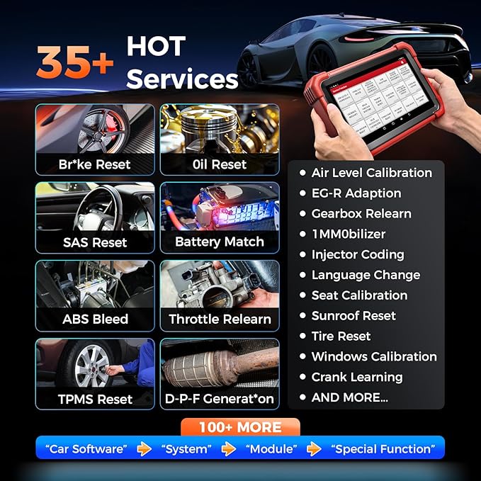 LAUNCH X431 CRP919XBT ECU Coding OBD2 Scanner, All System Bidirectional Scan Tool, 35+ Hot Services, CANFD DOIP FCA SGW, 150 Brands, Android 10, 2 Years Upgrades
