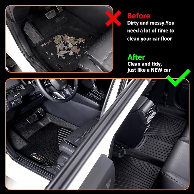 Binmotor-Floor Mats for Nissan Kicks 2025 2026(for for SV &SR & S), All Weather Car Floor Mat TPE Rubber Mats for Nissan Kicks Accessories 2025