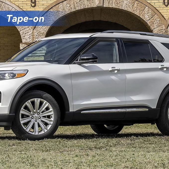 Window Visors Rain Guards for 2020-2025 Ford Explorer, Out-Channel Window Vent Wind Deflectors Visors Shades for 20-25 Explorer