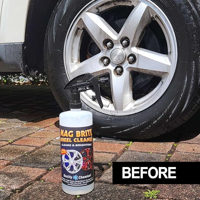 Quality Chemical Mag Brite/Acid Wheel and Rim Cleaner/Wheel and Tire Cleaner - Formulated to Safely Remove Brake Dust and Heavy Road Film - Best Car Wheel Cleaner for Rims Cleaner - 5 Gallon Pail