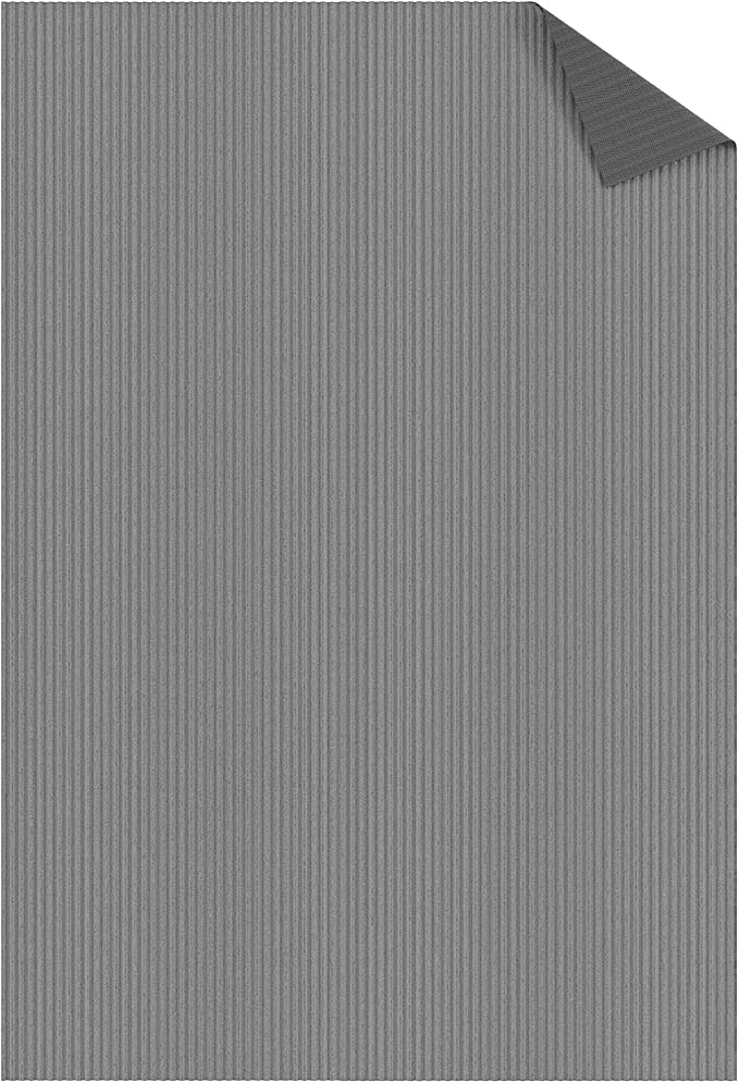 Ottomanson 6'6" x 9' Mud Mat Area Rug Scraper Carpet - Non-Slip, Dirt Trapping for Indoor & Outdoor Use - Ideal for Entryway, Garage, Kitchen, Patio & High-Traffic Areas, Gray
