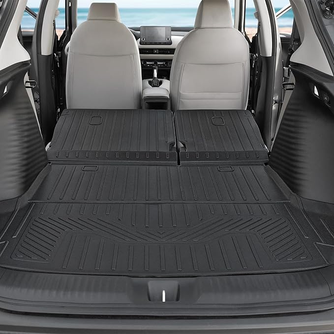 Floor Mats Set for Honda HR-V 2026 2025 2024 2023(Hybrid & Gasoline), Full Coverage All Weather Floor Mats Cargo Mat with Backrest Protectors & Door Sill Guards for Honda HRV Accessories
