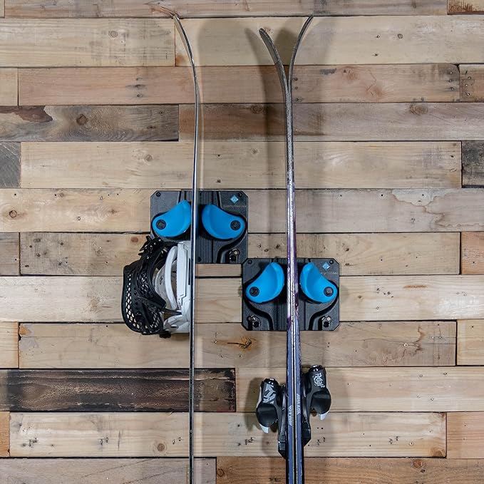 Ultimate Ski & Snowboard Wall Rack | Secure, Non-Slip Storage | Fits Any Ski/Board | Garage Organization | Ski Storage Rack | Snowboard Storage Rack | Winter Gear Organizer | 2 Pck