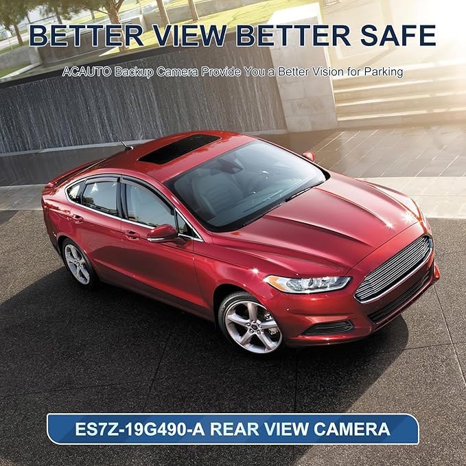 Rear View Backup Camera Fit for Ford Fusion 2013-2016, Reversing Parking Assist Camera OE Replacement ES7T-19G490-AA ES7Z-19G490-A DS7Z-19G490-A DS7T-19G490-DD E1GT-19G490-BB