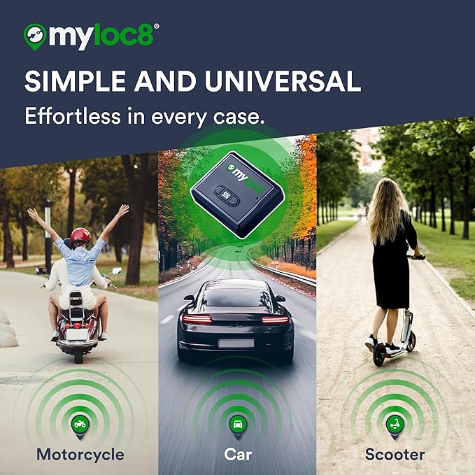 GPS Tracker for Vehicles with Magnet – 4G LTE Real-Time Location Device with App, Built-in SIM, 14-Day Battery – Anti-Theft GPS Tracker for Car, Motorcycle, Scooter, Bike