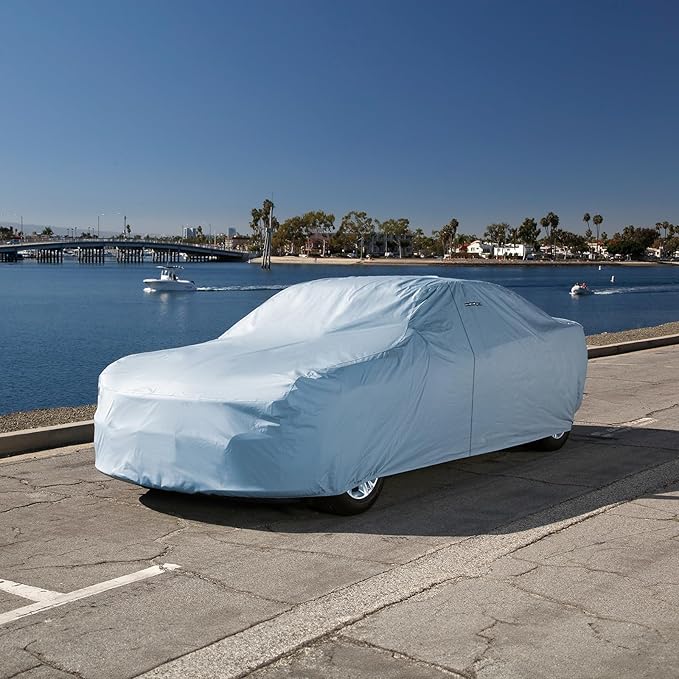 iCarCover Premium Car Cover for 1988-1994 Pontiac Sunbird 4-Door Heavy Duty Waterproof All-Weather Automobiles Custom Fit Indoor Outdoor UV Snow Protection Covers with Straps and Bag