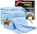 Car Wash Towel(Coral Fleece) for Car,SUV,RV,Motorcycle,Absorbent, Lint-Free, Endless Extra Soft,Reusable and Durable,Interior & Exterior Microfiber Rags 16in x 16in-12 Packs|Blue