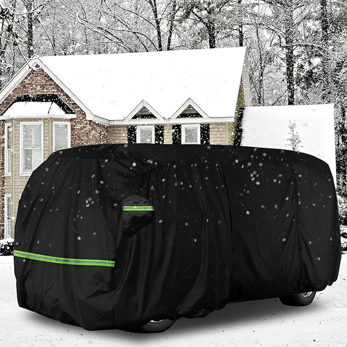 Car Cover Waterproof All Weather Compatible with 1950-1992 VW Bus T1 T2 T3, Volkswagen Vanagon Full Car Cover with Door Zipper, Windproof Strap, Storage Bag
