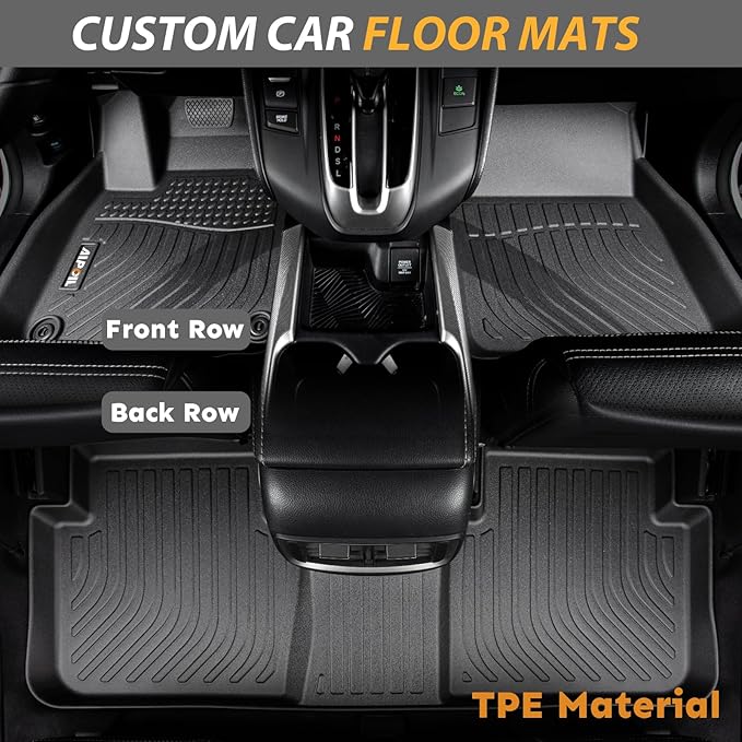 AIPOIL® Floor Mats & Cargo Liner Set for 2019-2025 Acura RDX All Weather Protection TPE Anti-Slip Automotive Full Set Custom Car Mats Accessories - Black