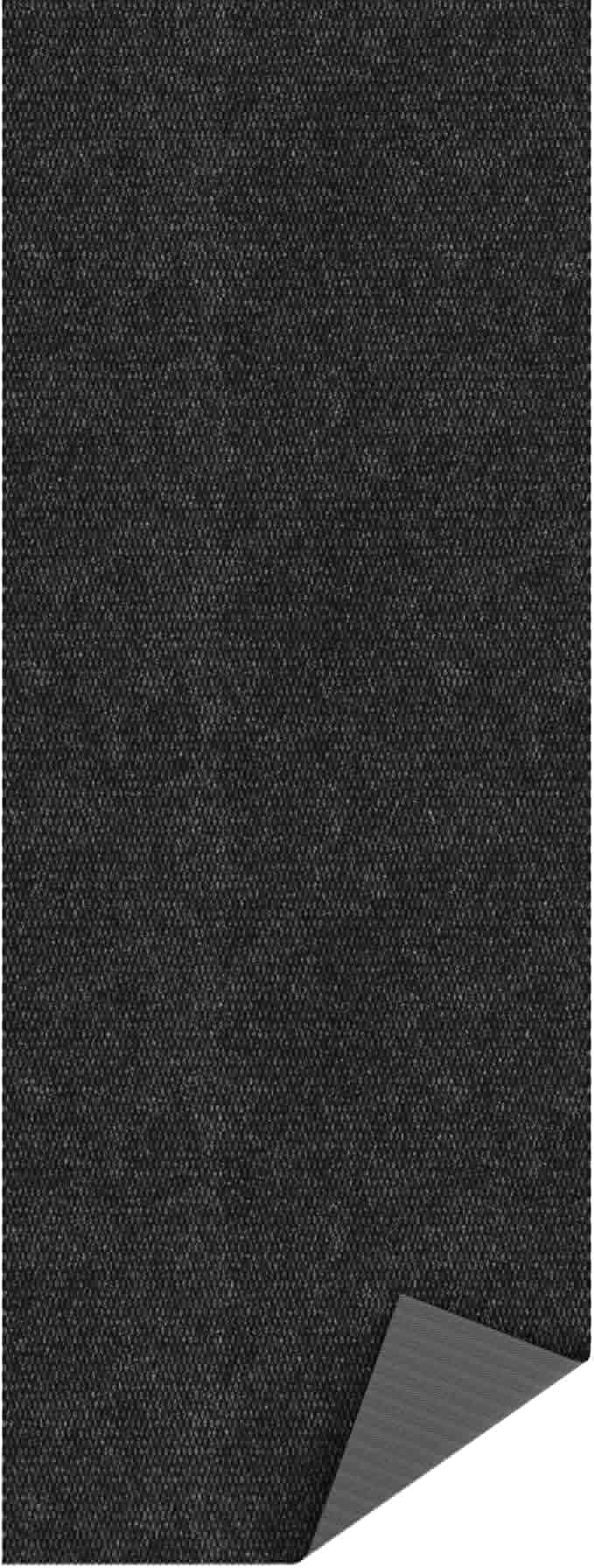 Ottomanson 2'7" x 42' Hallway Runner with Scraper Pile - Extra Durable Non-Slip Rug Mat for Indoor & Outdoor Use - Ideal for Kitchen, Entryway & Garage - High-Traffic Carpet, Black