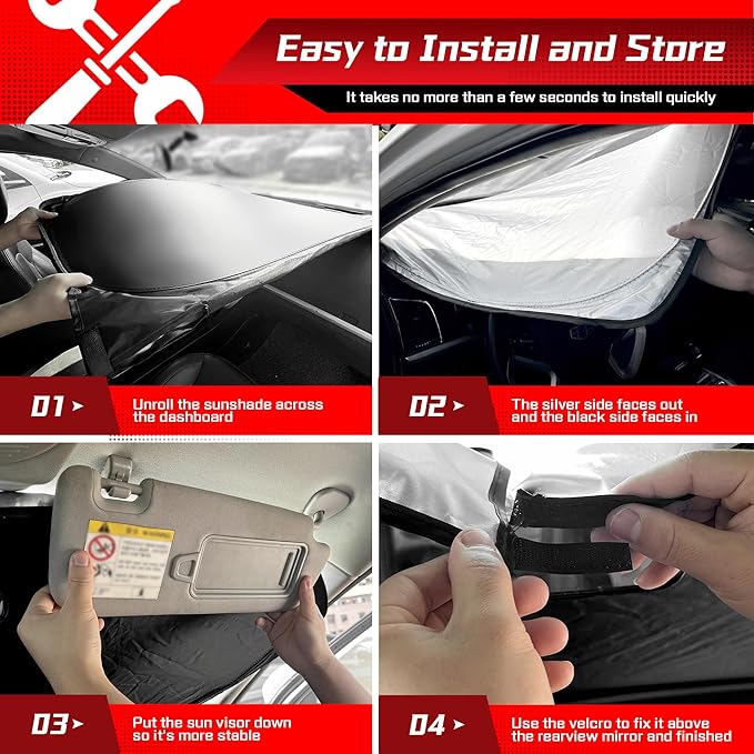 ARISMOTOR Windshield Sun Shade for Toyota Corolla Hybrid Sedan 2020-2025, Custom Fit Foldable Front Window Sunshade Sun Visor Protector, Block UV Rays Keep Your Car Cooler