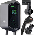 MACH 1: Fast 48 Amp Level 2 EV Charger, Wall-Mount Electric Vehicle Charging Station, 200-240V Hardwire or NEMA 14-50. J1772 car Connector & Tesla NACS, Indoor/Outdoor, 30ft Cable evse Adapter
