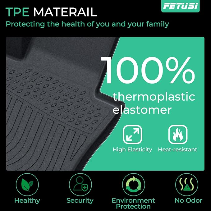 Floor Mats & Cargo Liner Set Custom Fit for Mazda CX-50 2023 2024 2025, All Weather Protection for Car Mats Anti-Slip TPE Odorless Floor Liners Mazda CX-50 Accessories Waterproof Trunk Mat, Black