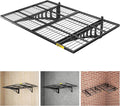 2x3ft Adjustable Rail Wall Garage Storage Shelf, Tool Room, Supermarket Wall Storage Shelving Rack (1 Pack-Black)