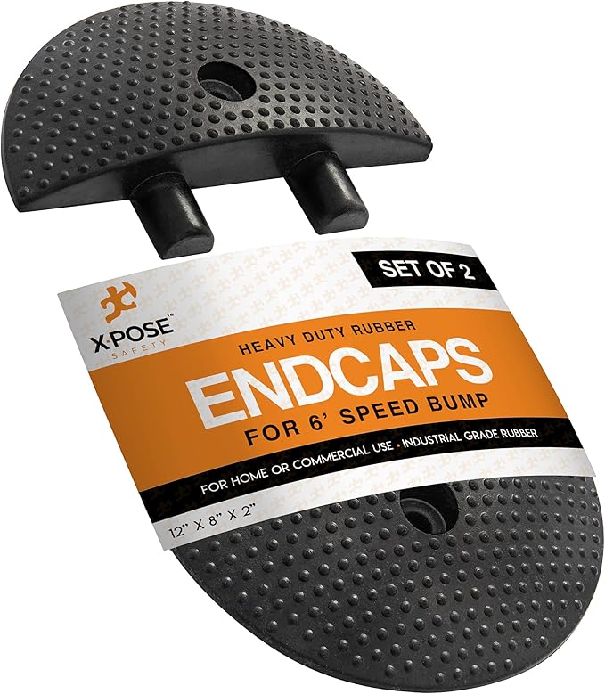 Speed Bump - Rubber Speed Hump Modular Interlocking Design - by Xpose Safety (Endcap)