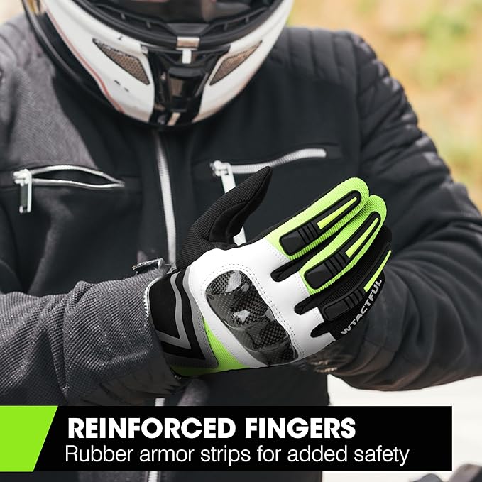 WTACTFUL Lightweight Motorcycle Gloves for Men, Touchscreen Summer Breathable Gloves for Motocross Casual Riding