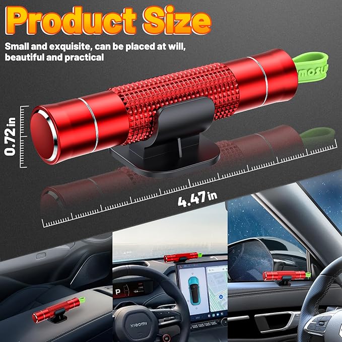 Safehammer - Upgraded Safe Hammer Glass Breaker Under Water, Car Hammer Seatbelt Cutter Window Breaker Emergency Escape Tool, Safehammer Glass Breaker for New Cars (3PCS Red & Black & Silver)