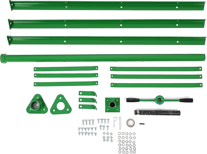 KUAFU 55.62"-79.48" Automotive Under Hoist Jack Stand 2 Ton High Lift Transmission Mount Jack Stand for Repair Shops Garages Steel Powder Coated Green