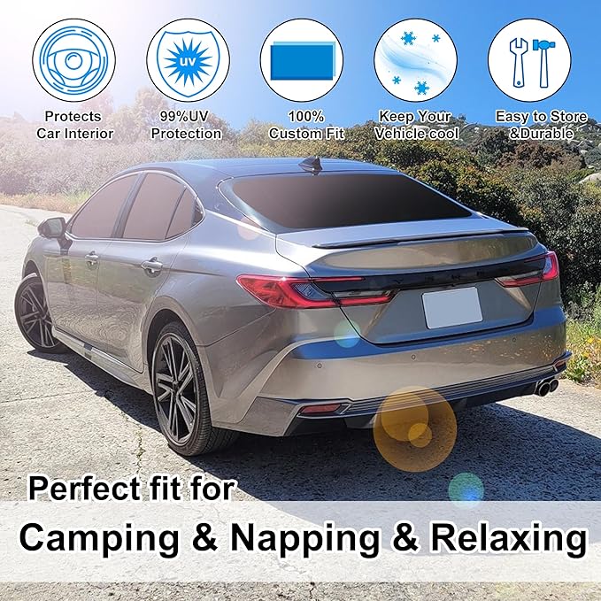 TINGLU Window Shades for Toyota Camry 2025 Accessories Full Windows Rear Triangular Windshield Sun Shade Sun UV Rays Privacy Protection 6PCS