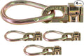 US Cargo Control Double Stud L Track Fittings with Pear Link (4-Pack), 5,000 Pounds Break Strength, Use with L Track Rails in Truck Bed or Trailer, Automatic Locking with Spring Release