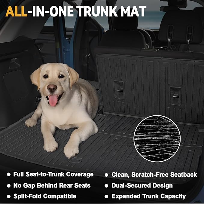 Floor Mats Set for Chevy Trailblazer FWD 2026 2025-2021 Accessories, Full Coverage All Weather Floor Mats Cargo Mat with Backrest Protectors & Door Sill Guards(Not for AWD)
