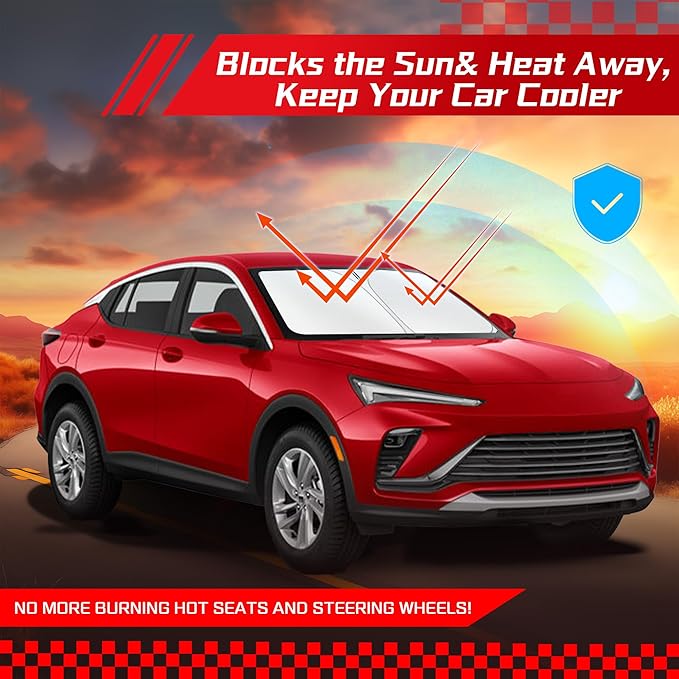 ARISMOTOR Windshield Sun Shade for Buick Envista 2024-2025 2026, Custom Fit Foldable Front Window Sunshade Sun Visor Protector, Block UV Rays Keep Your Car Cooler