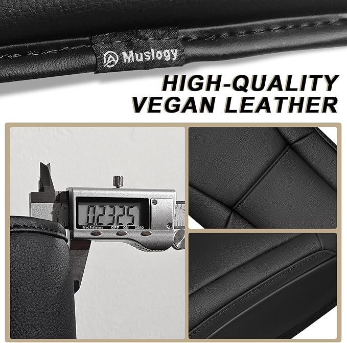 Muslogy Center Console Armrest Cover Compatible with Subaru Forester 2019-2024 Comfort Armrest Pad Arm Rest Cushion Vegan Leather Protector Regular Thick
