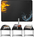 Heat Resistant Grill Mat, 24 x 36 inches Double-sided fireproof and waterproof BBQ protection mat Multi-Purpose for Grills Pizza Ovens Smokers Black