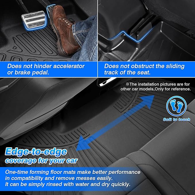Cartist Floor Mats Fit for Chevrolet Blazer EV 2024 2025 2026/Cadillac Lyric 2023-2025 2026 All Weather Floor Mat Heavy Duty Carpet Protection