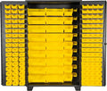 Jamco Tool Storage Cabinets with Bin Mounts, Model DP, 155 Bins, 48-Inch W x 24-Inch D x 78-Inch H, Yellow Bins
