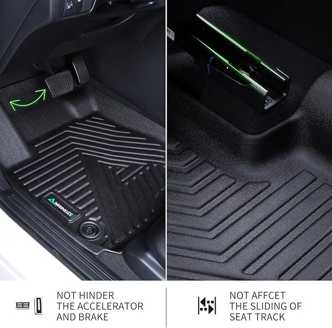 ANBINGO® Floor Mats for 2024 2025 CX-90 & CX90 PHEV (Plug in Hybrid) 6&7 Seater 2nd Row Captain Seat or Bucket Seat All Weather Waterproof Mazda Car Mat Guard Liners