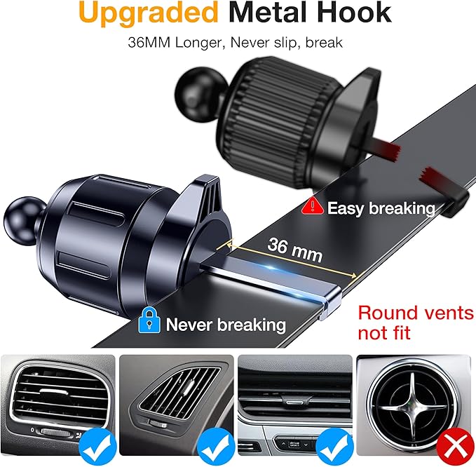 Phone Holders for Your Car【2025 Upgraded 3 Base in 1】Car Phone Holder Mount Dash【360°】Suction Cup Phone Mount for Truck Cell Phone Holder Automobile Accessory Kits for Car fits iPhone Samsung
