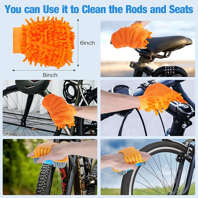 Bike Cleaning Kit Including Bicycle Chain Scrubber, Bike Link Pliers, Bicycle Chain Cleaning Agent, Chain Lube, Cleaner Brush Tool